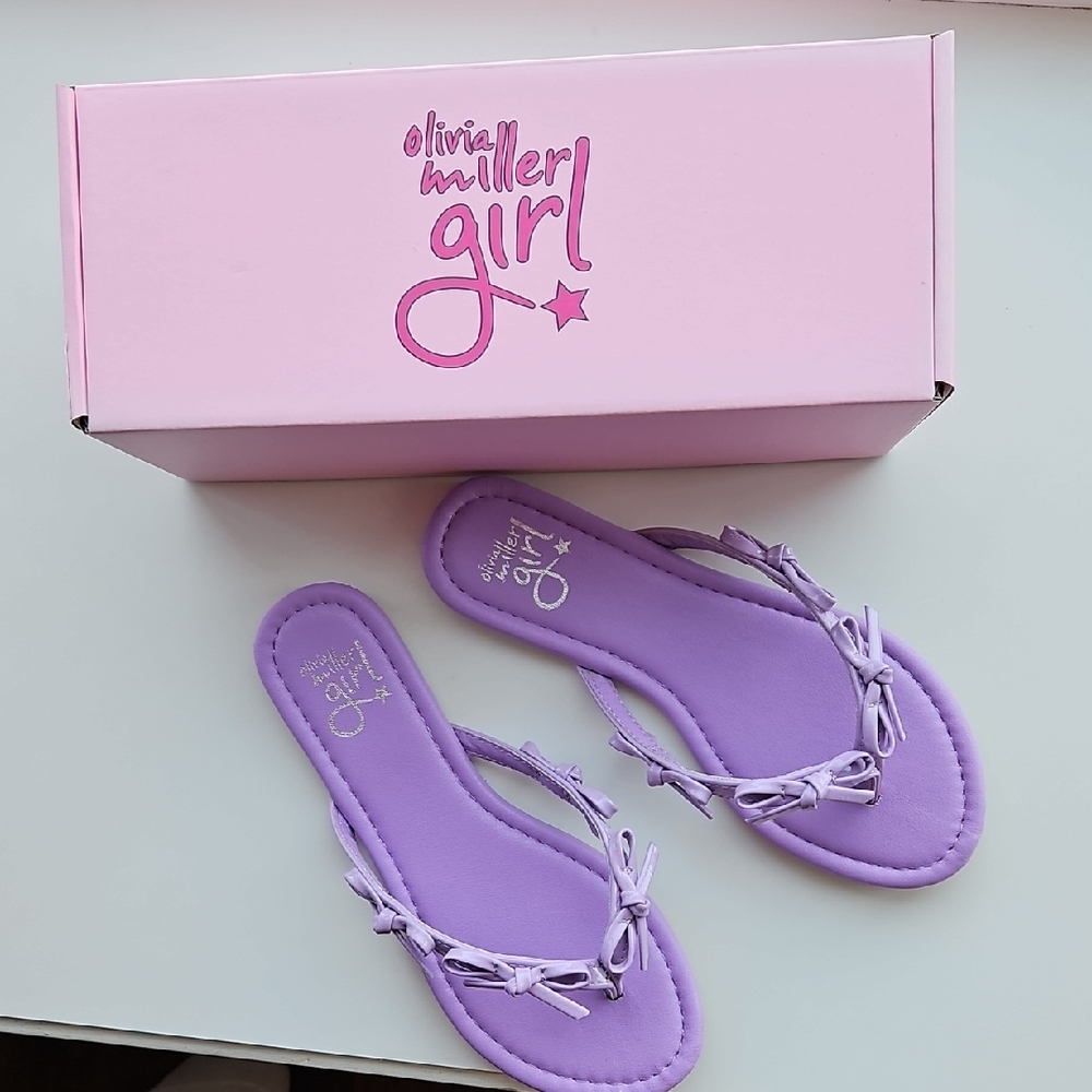 Olivia Miller Purple Kids Flip Flops